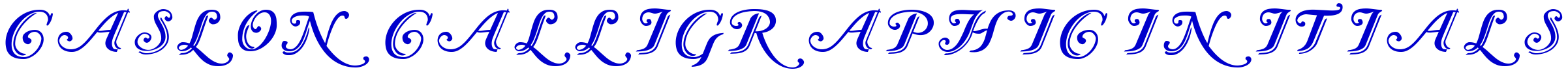 Caslon Calligraphic Initials шрифт
